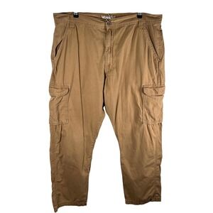 Wrangler Mens Lightweight Cargo Pants 40x32 Tan Cotton Casual Work Utility‎